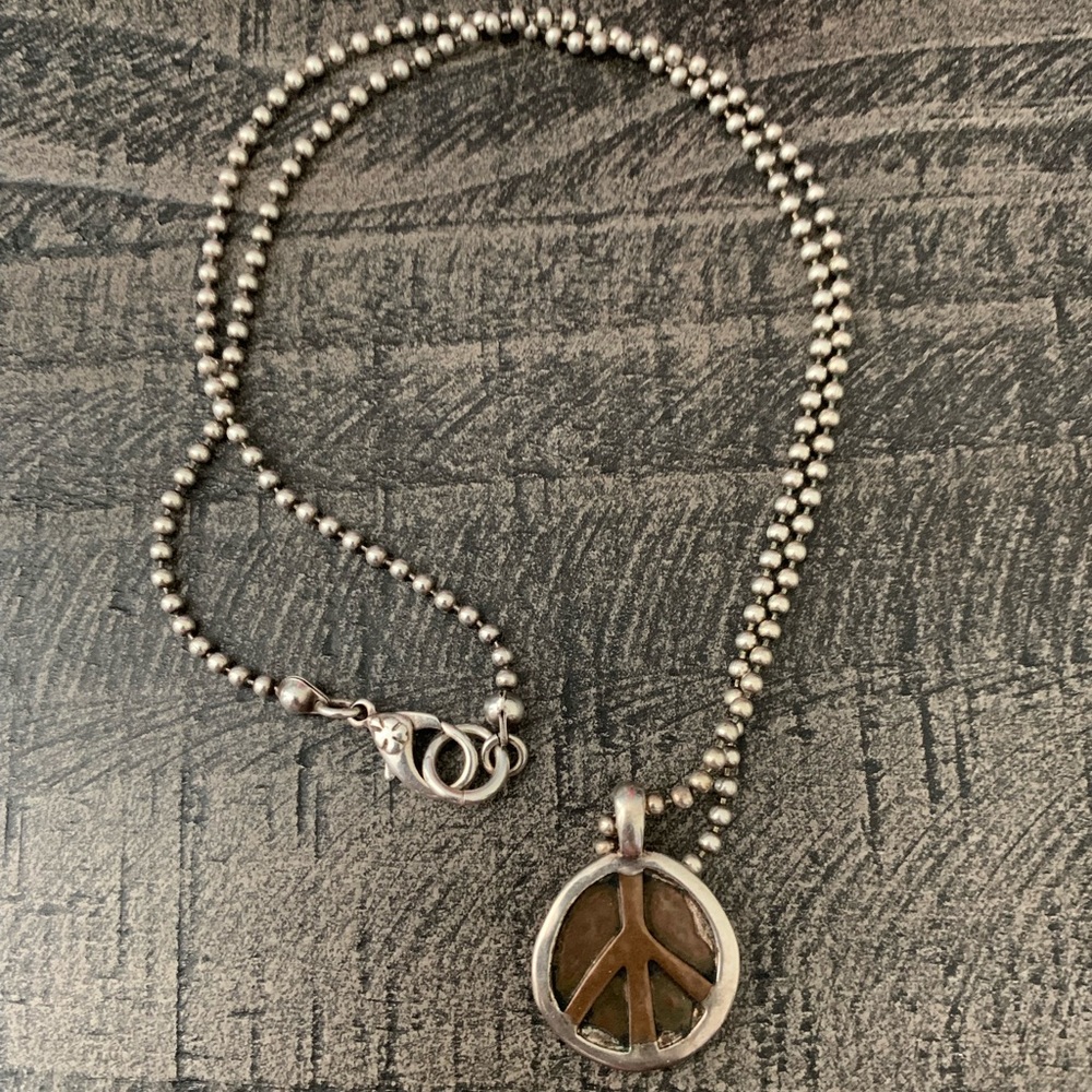 Lucky brand peace necklace